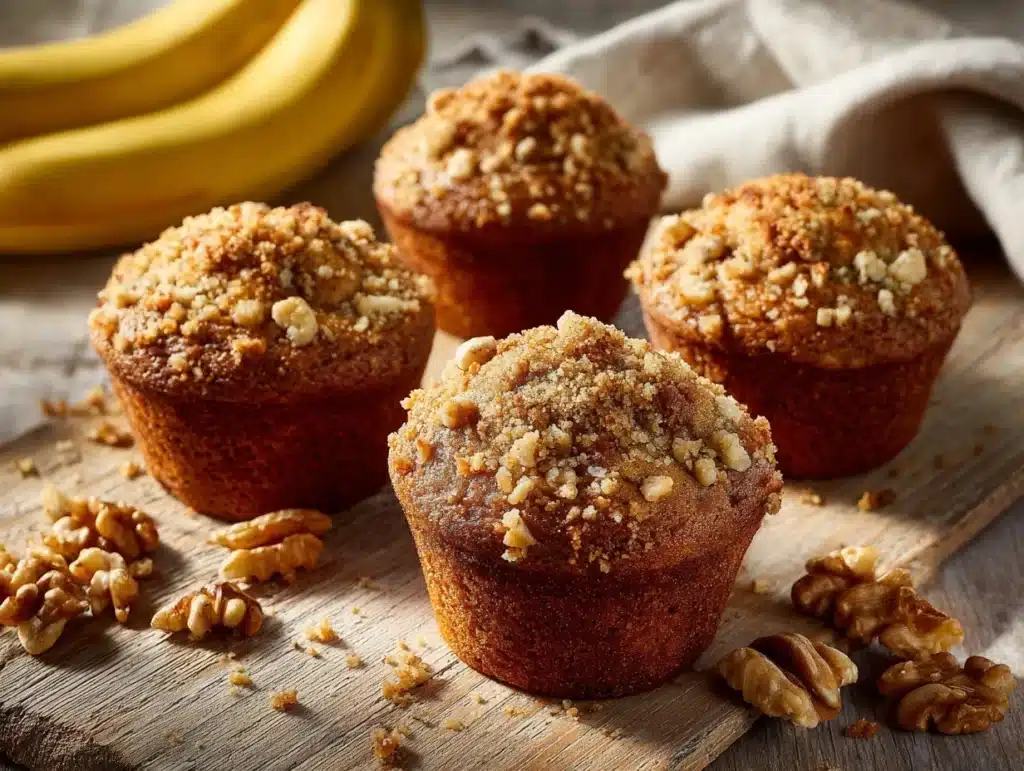 banana nut muffins - featured image