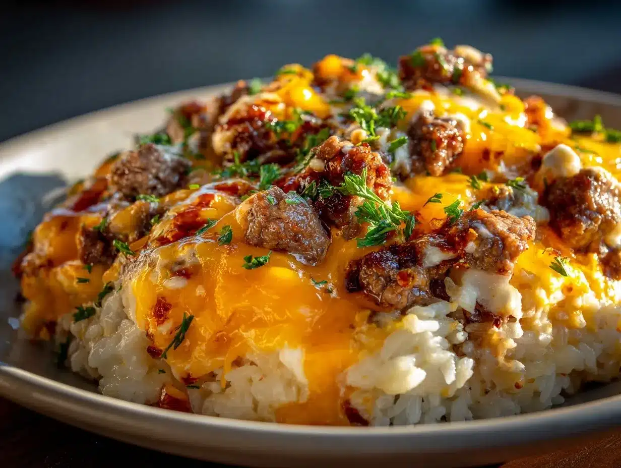 Beefy Garlic Butter Bowl preparation steps