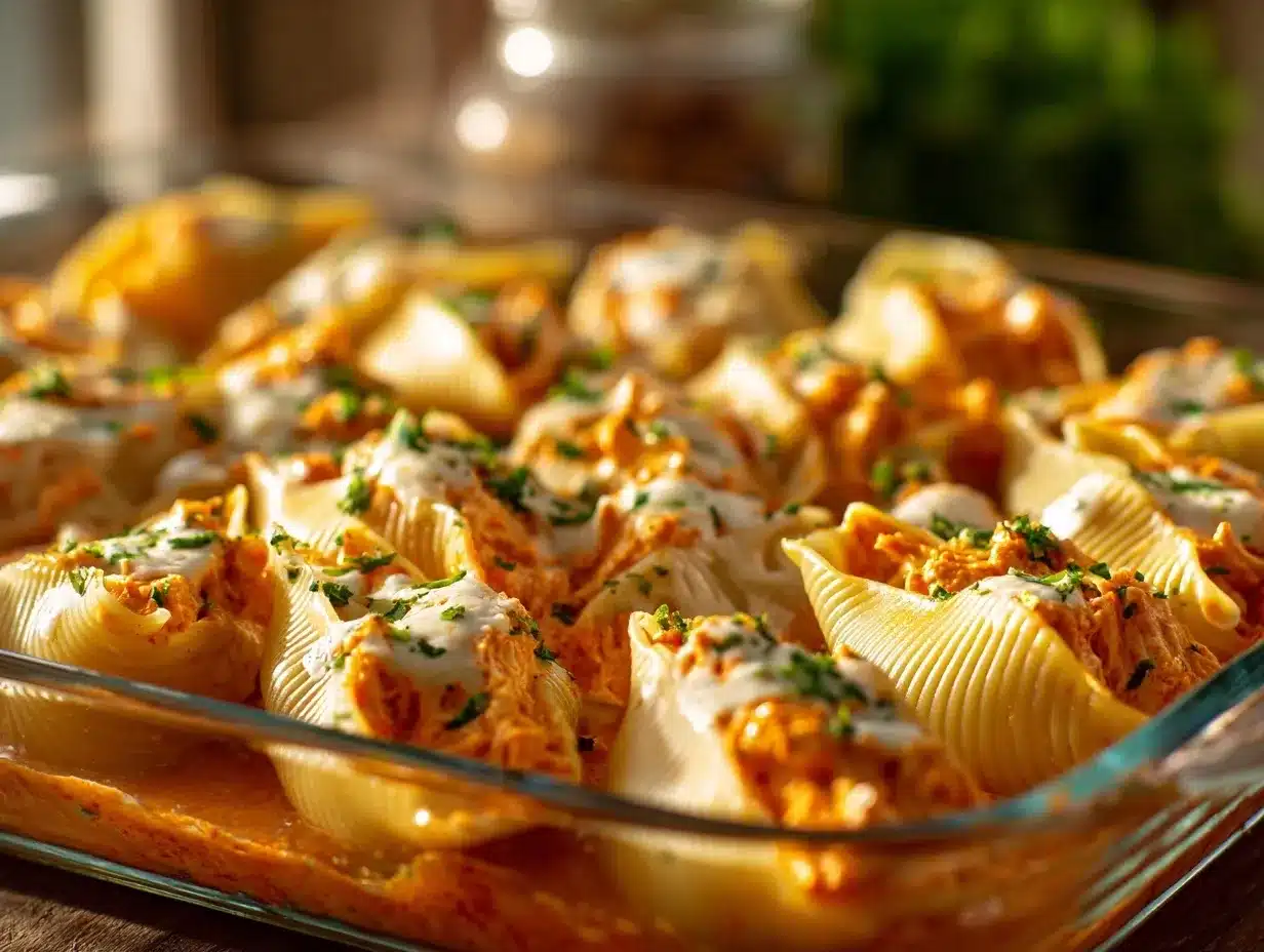 Buffalo Chicken Stuffed Shells preparation steps