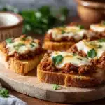 cheesy garlic bread sloppy joe melts - featured image