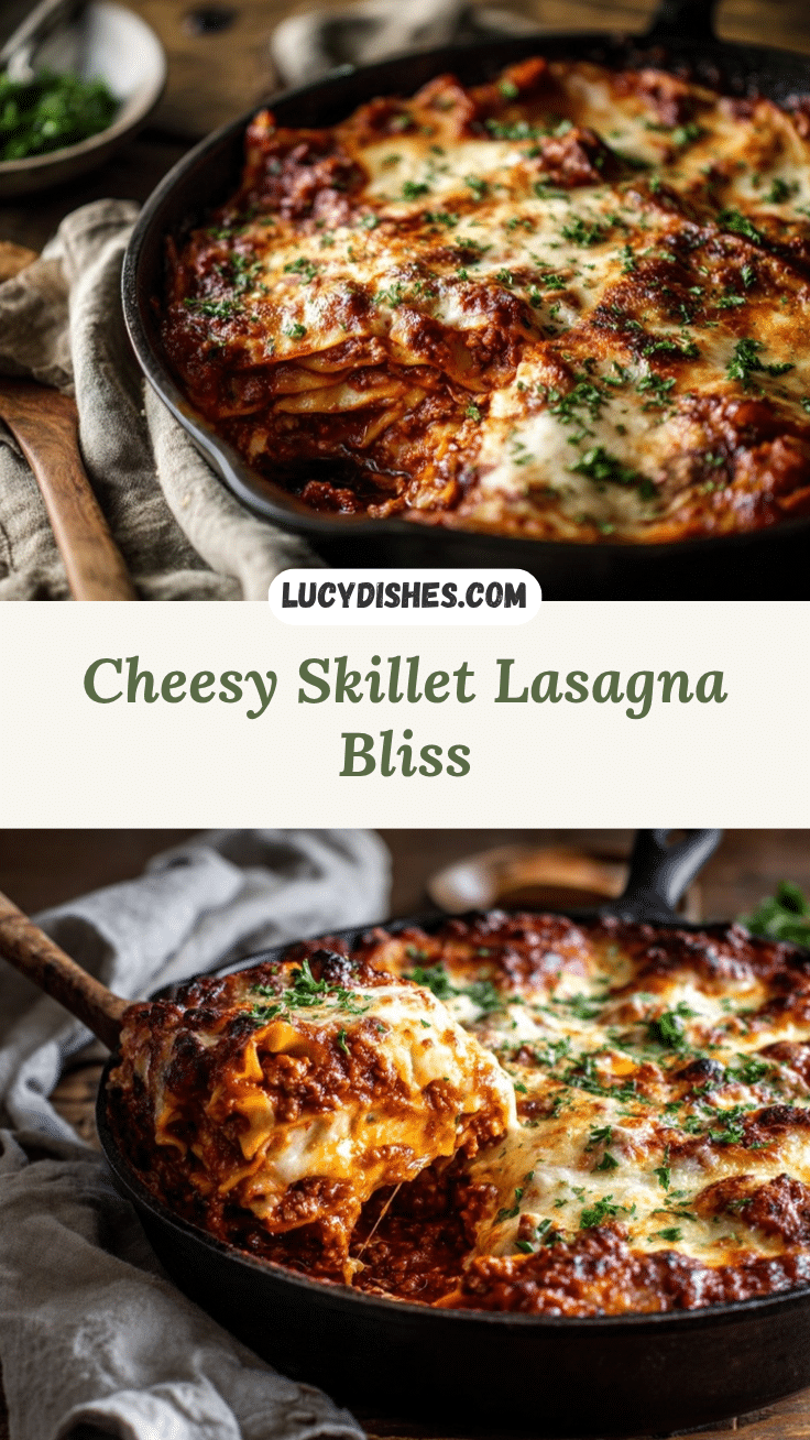 cheesy skillet lasagna bake recipe
