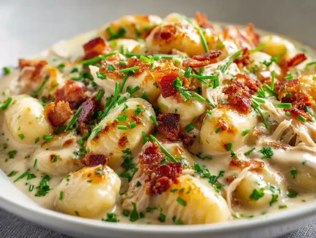 crack chicken gnocchi - featured image
