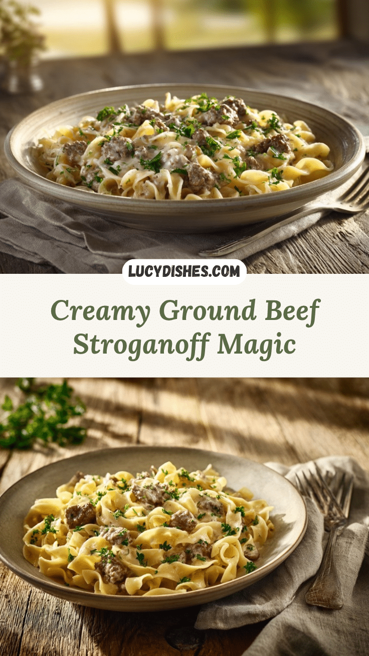 creamy ground beef stroganoff recipe