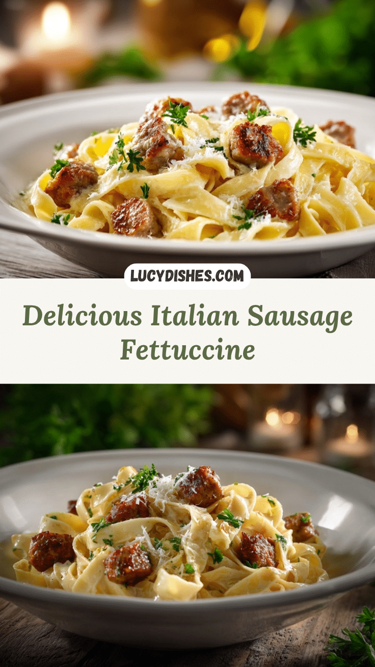 creamy Italian sausage fettuccine recipe