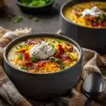 creamy loaded baked potato soup - featured image