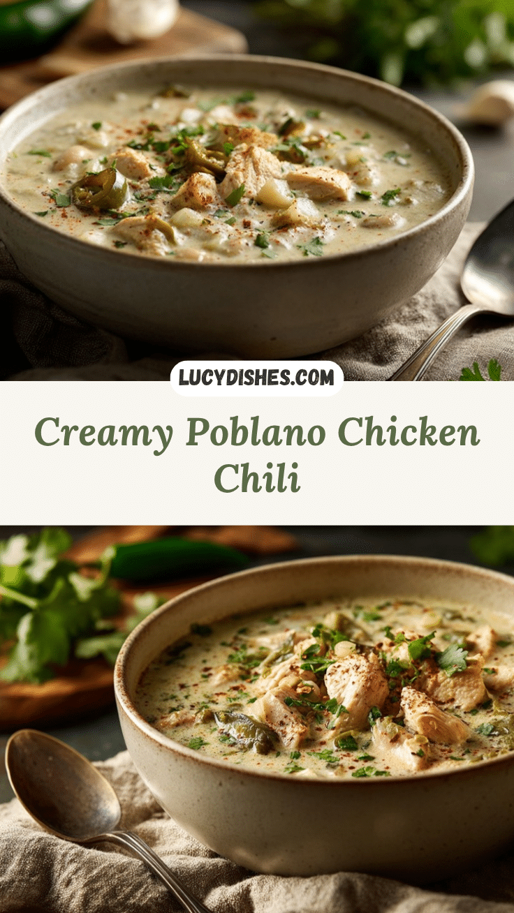 creamy poblano chicken chili recipe