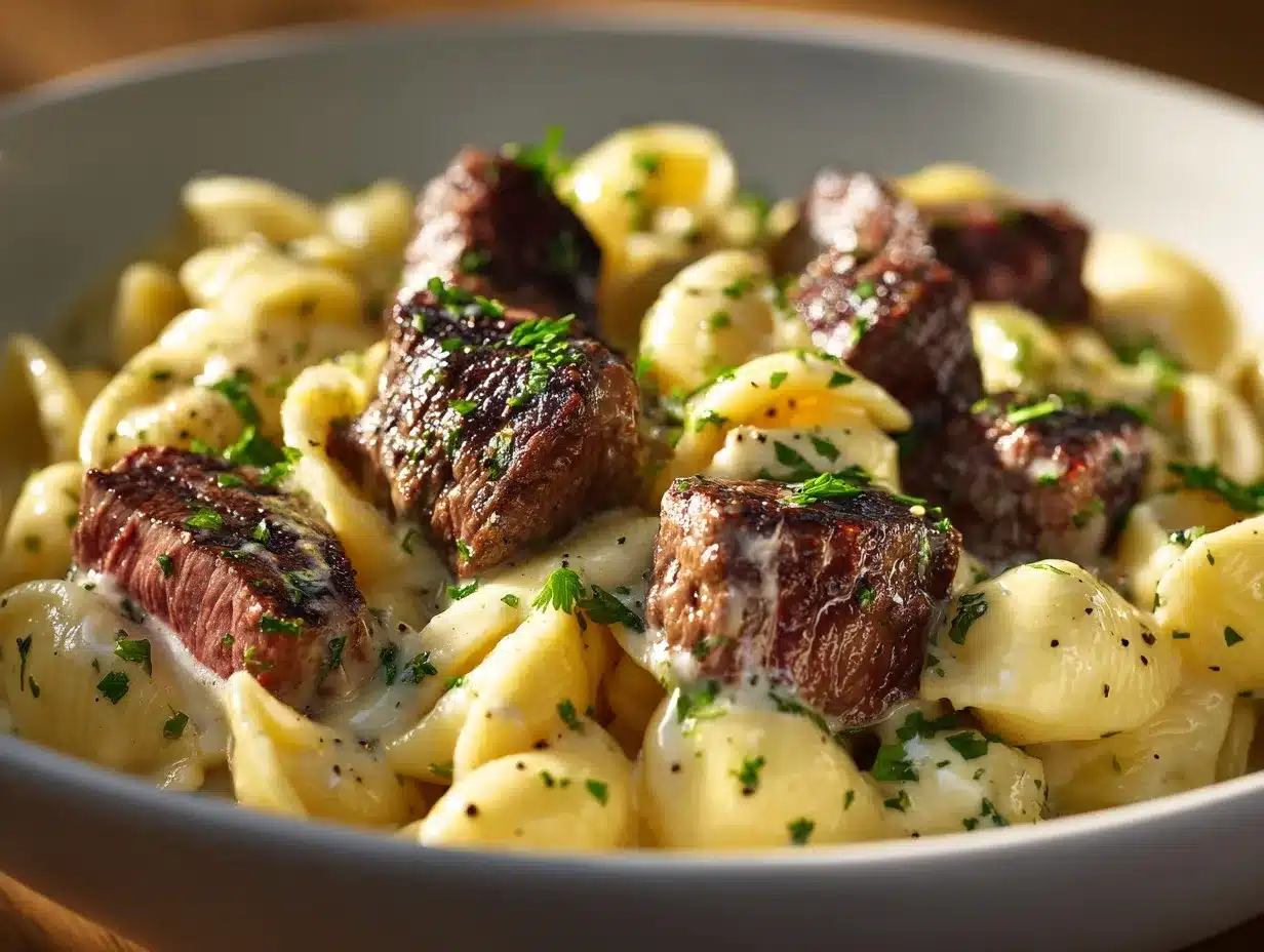 creamy steak bites preparation steps