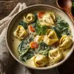 creamy tortellini soup - featured image