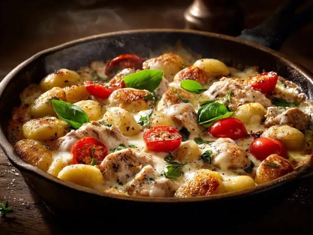 garlic chicken and gnocchi - featured image