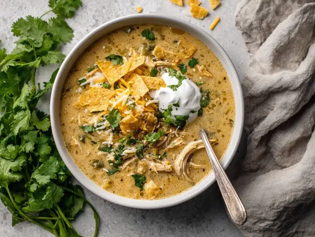 green chile chicken soup - featured image