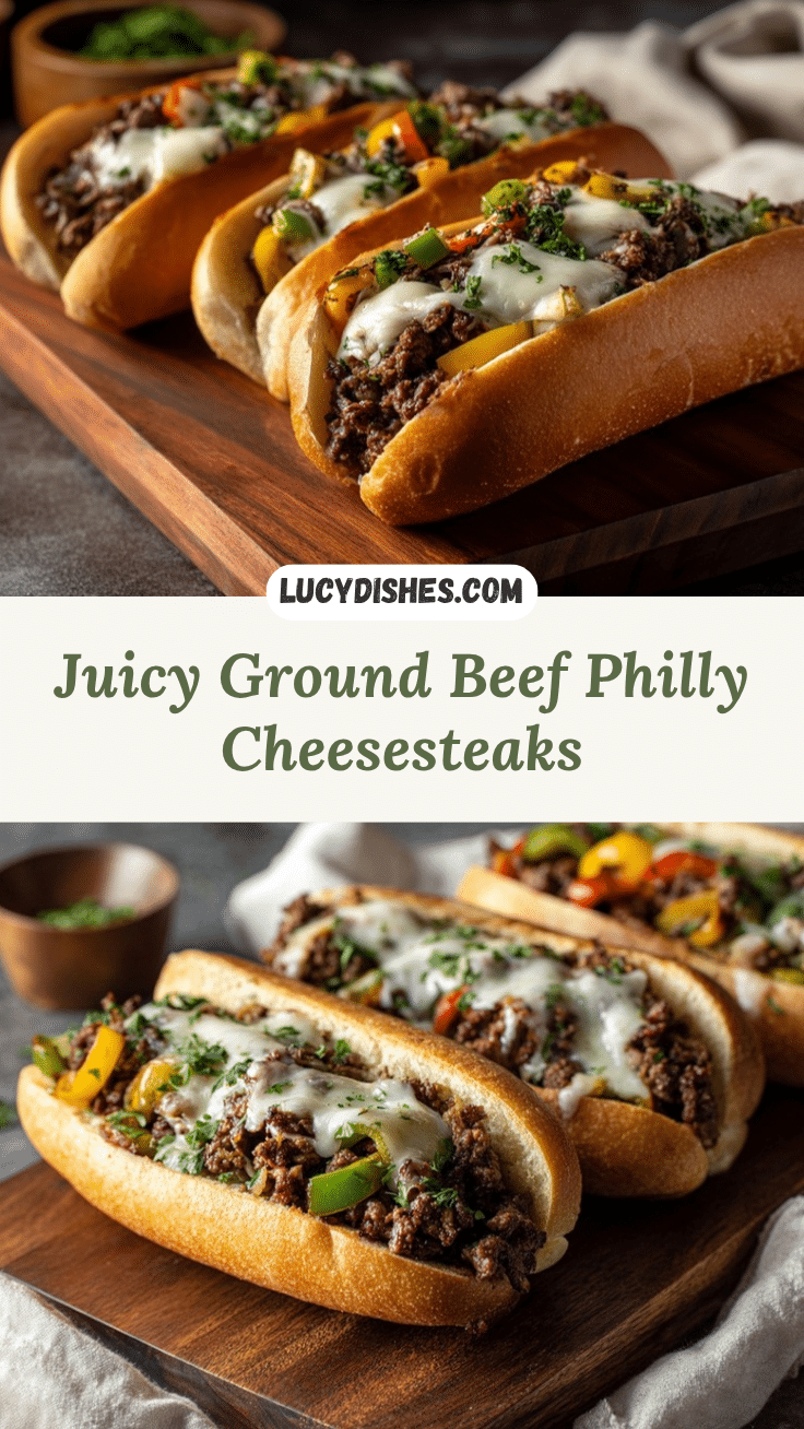 ground beef Philly cheesesteaks recipe
