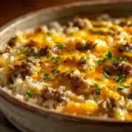hamburger rice casserole - featured image