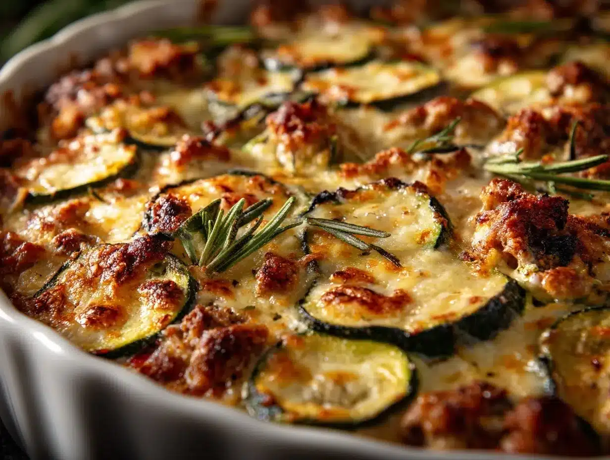 healthy ground turkey zucchini casserole preparation steps