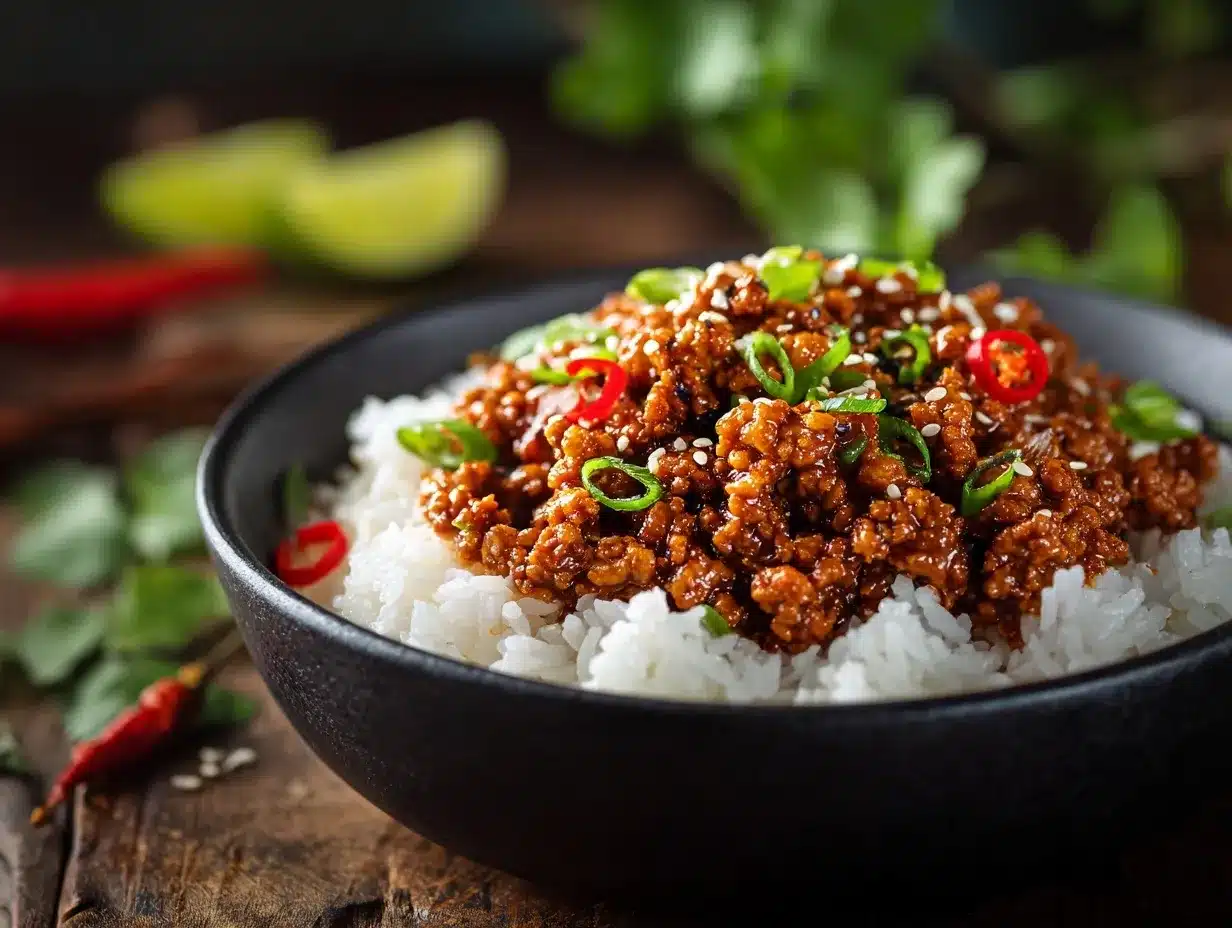 honey garlic ground turkey preparation steps