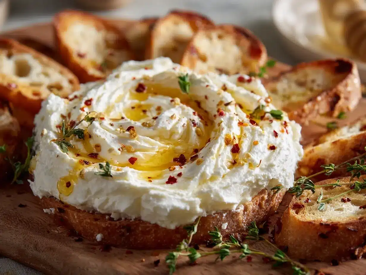 hot honey whipped ricotta preparation steps