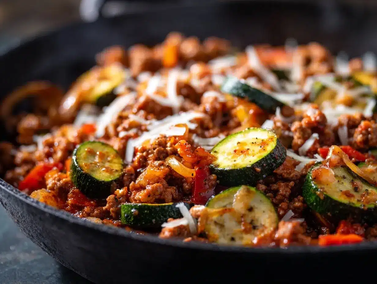 Italian Ground Turkey Skillet preparation steps