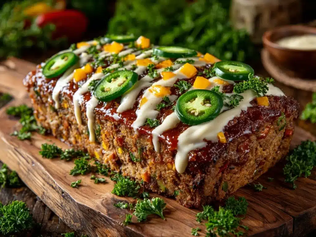 jalapeño popper meatloaf - featured image