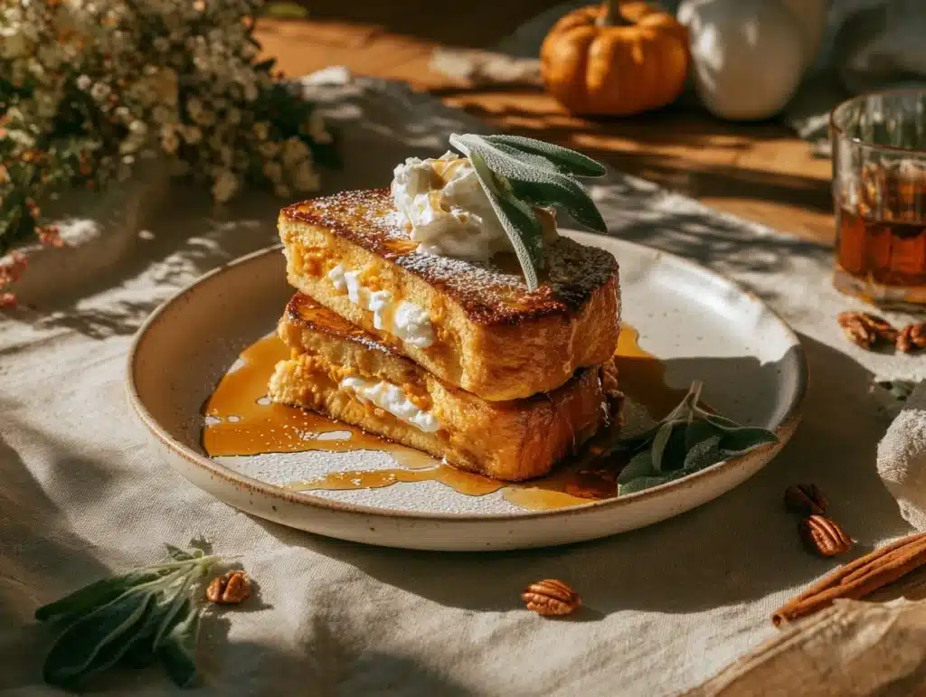 pumpkin cream cheese French toast - featured image