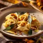 pumpkin sage wontons - featured image