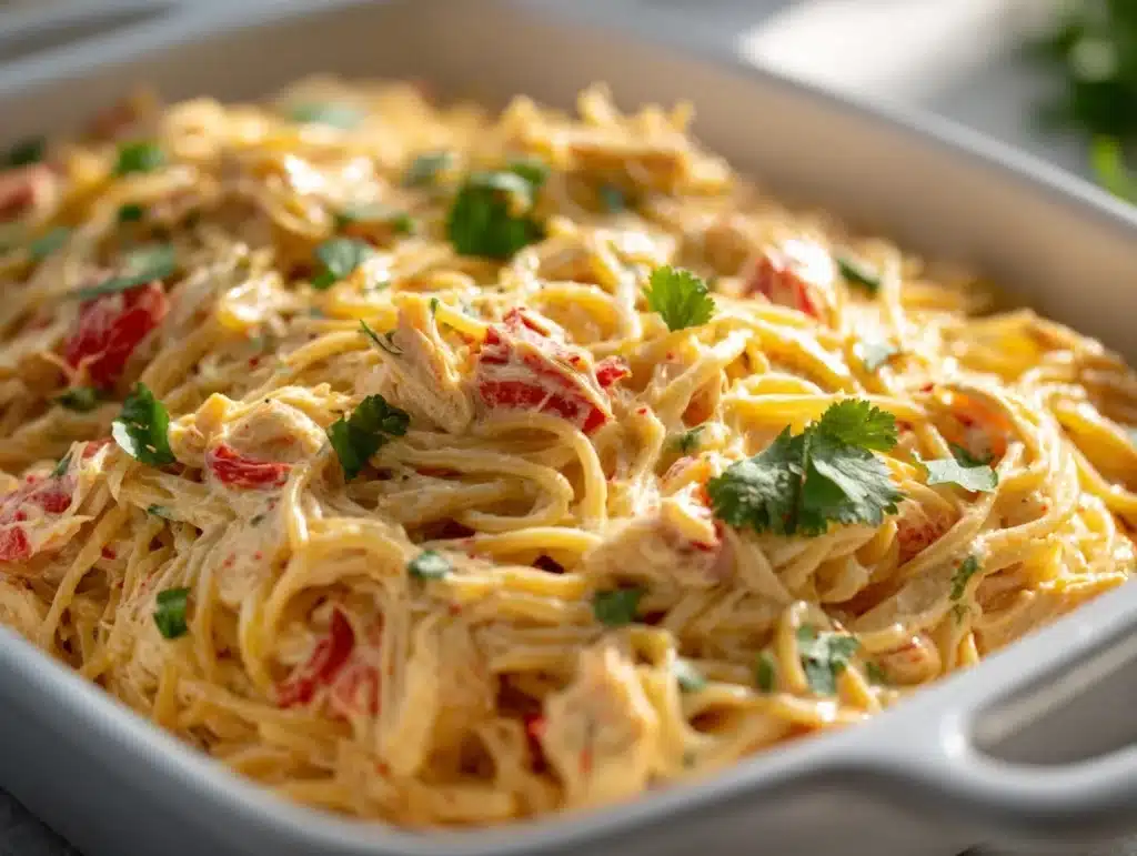 Rotel Chicken Spaghetti Casserole - featured image