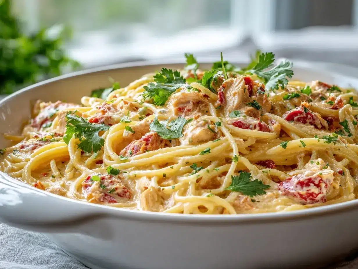 Rotel Chicken Spaghetti Casserole preparation steps