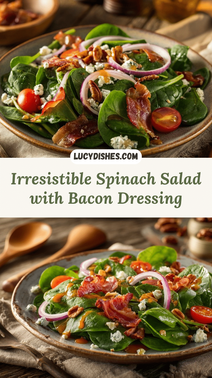 spinach salad with bacon dressing recipe