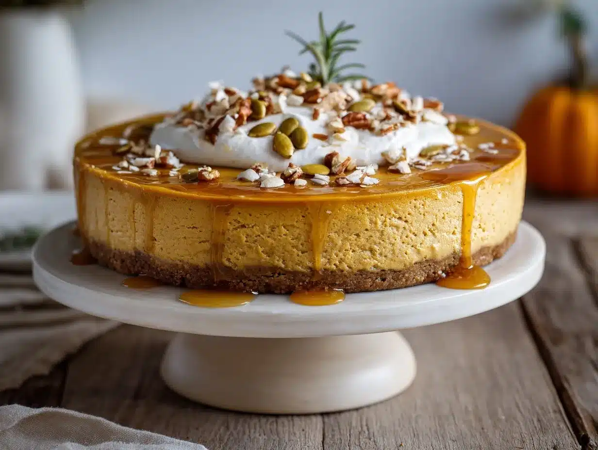 vegan pumpkin cheesecake preparation steps