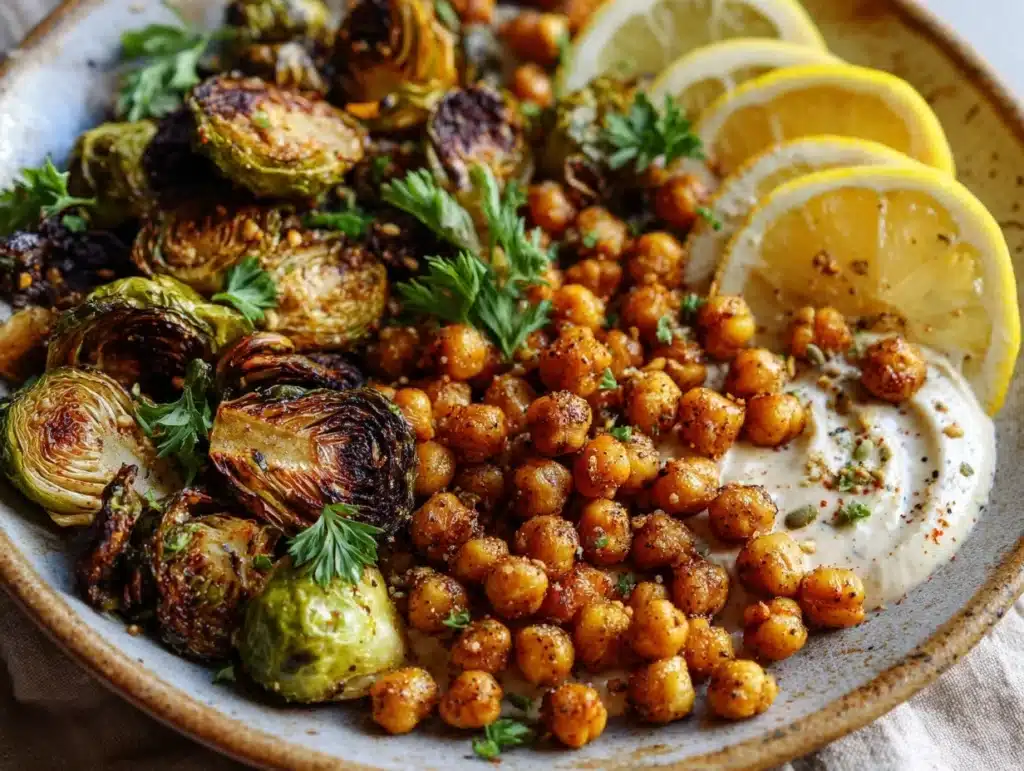 za’atar roasted chickpeas - featured image