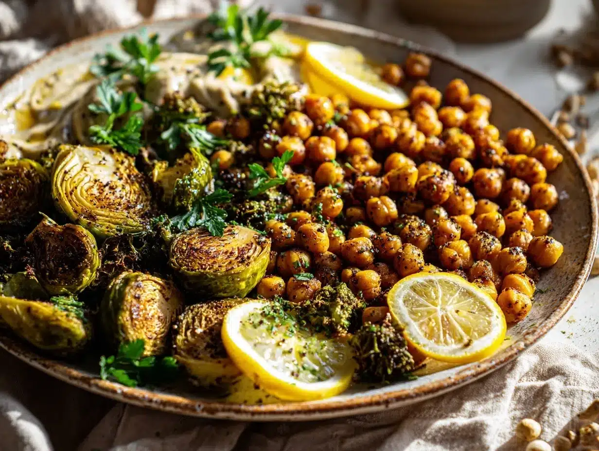 za’atar roasted chickpeas preparation steps
