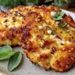 air fryer parmesan crusted chicken - featured image
