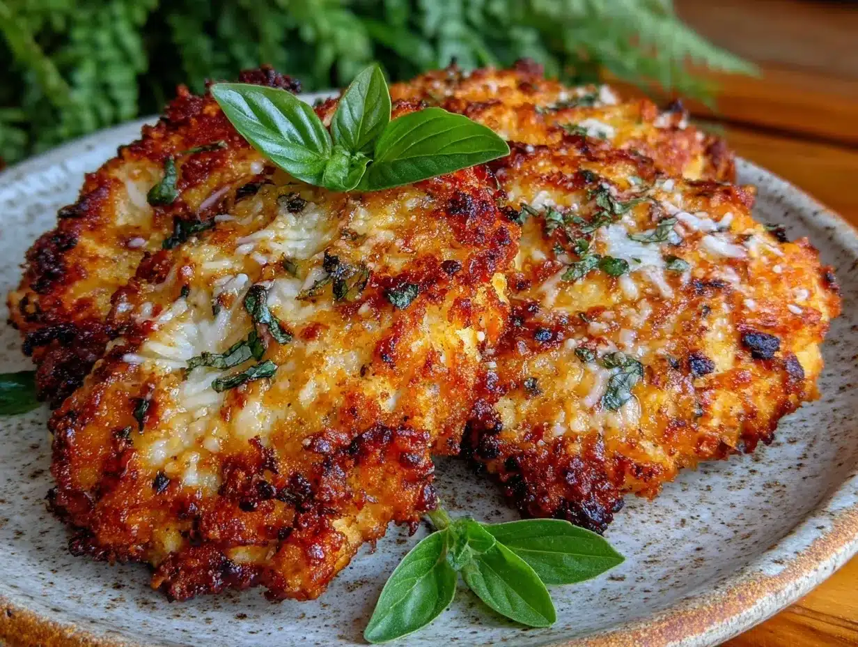 air fryer parmesan crusted chicken preparation steps