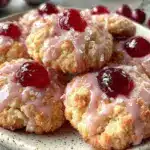 almond cherry cookies - featured image