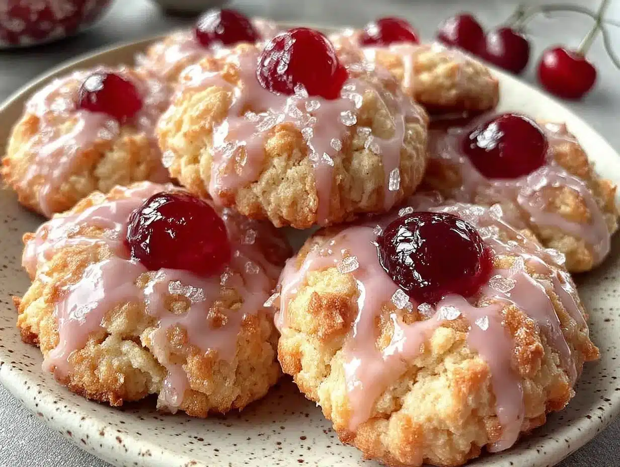 almond cherry cookies preparation steps