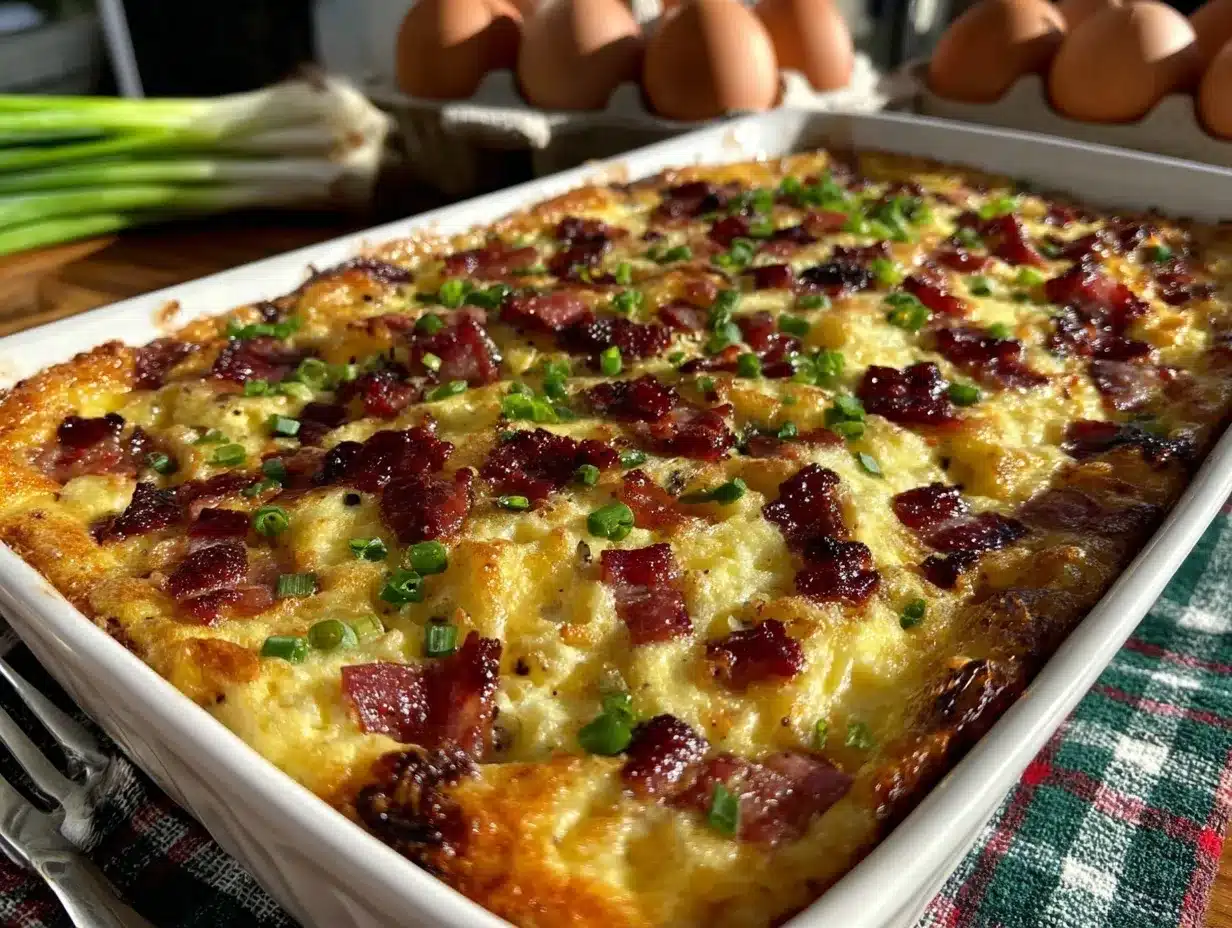 bacon potato and egg casserole preparation steps