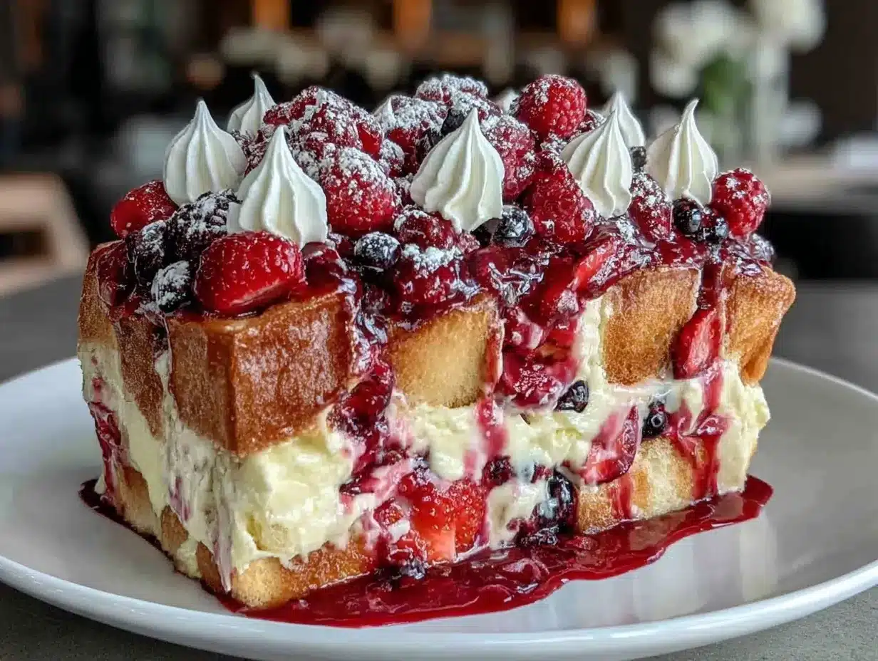 berry trifle cake preparation steps