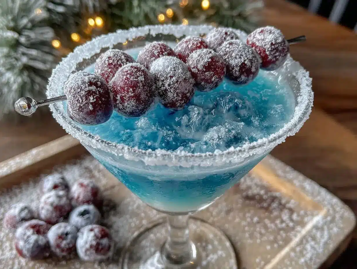 Blueberry Snow Martini preparation steps