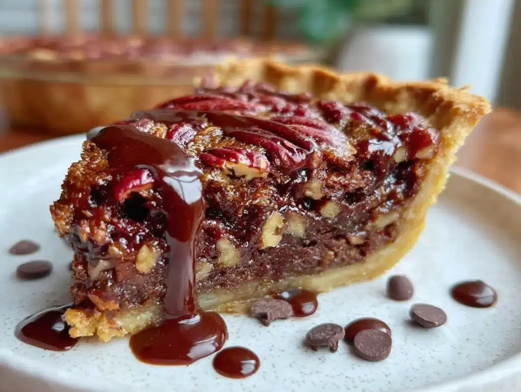brownie pecan pie - featured image