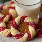Candy Cane Sourdough Cookies - featured image