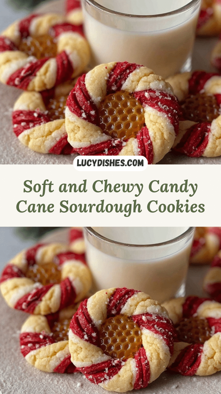 Candy Cane Sourdough Cookies recipe
