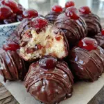 cherry bourbon balls - featured image