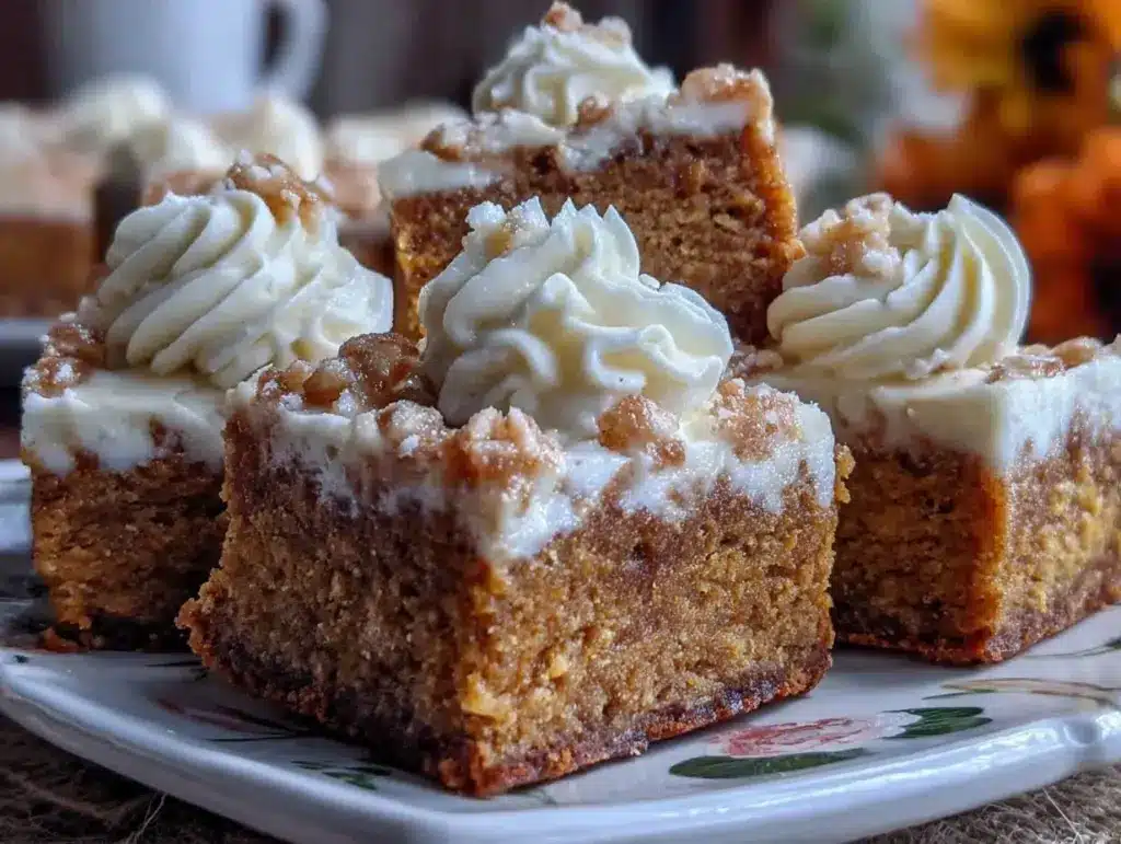 chewy gingerbread bars - featured image