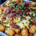 chicken bacon ranch tater tot casserole - featured image