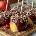 chocolate apple slice pops - featured image