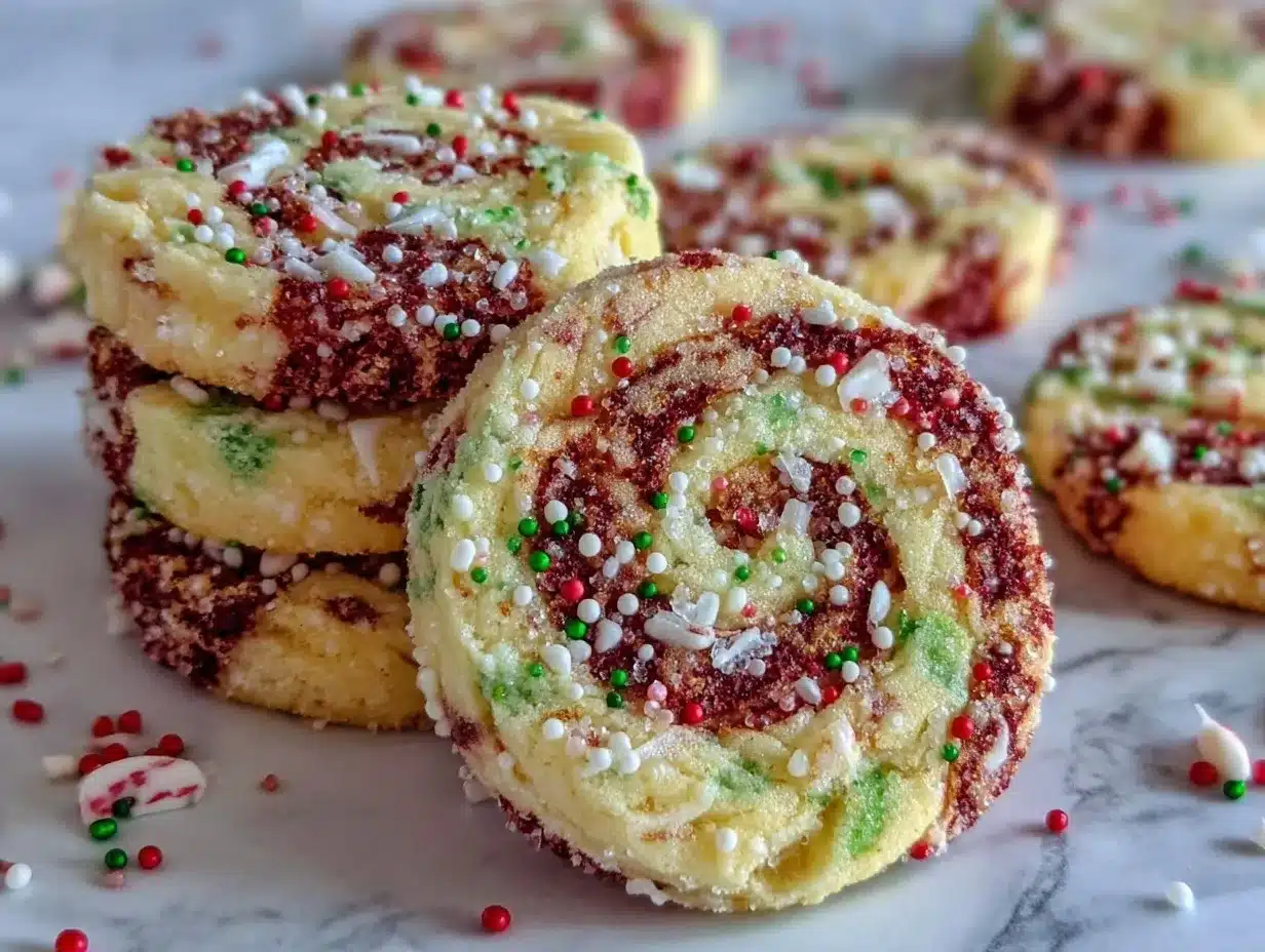 Christmas Pinwheel Cookies preparation steps