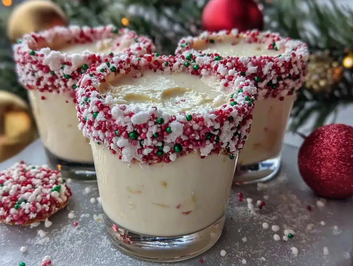 Christmas Sugar Cookie Shots preparation steps
