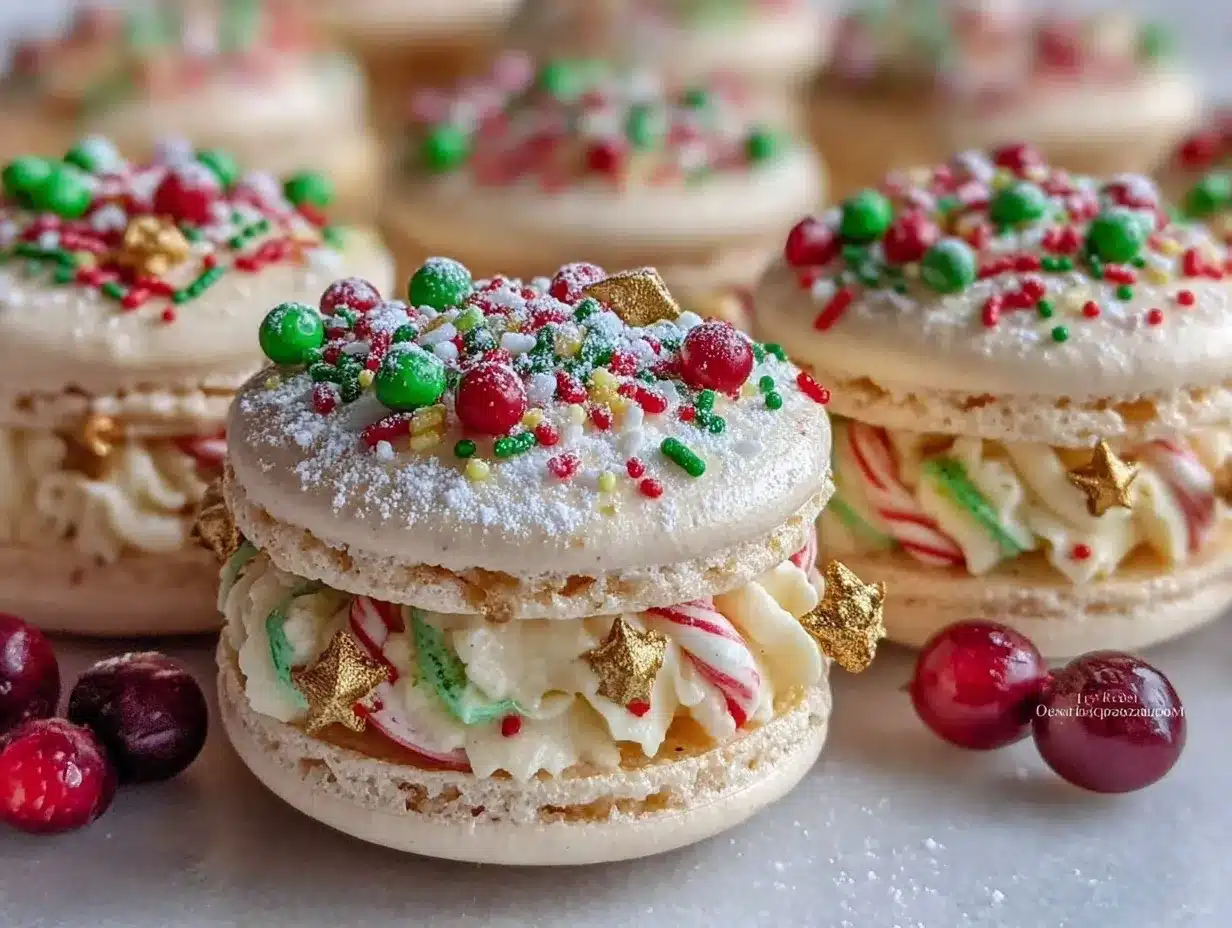 Christmas Tree Cake Macarons preparation steps