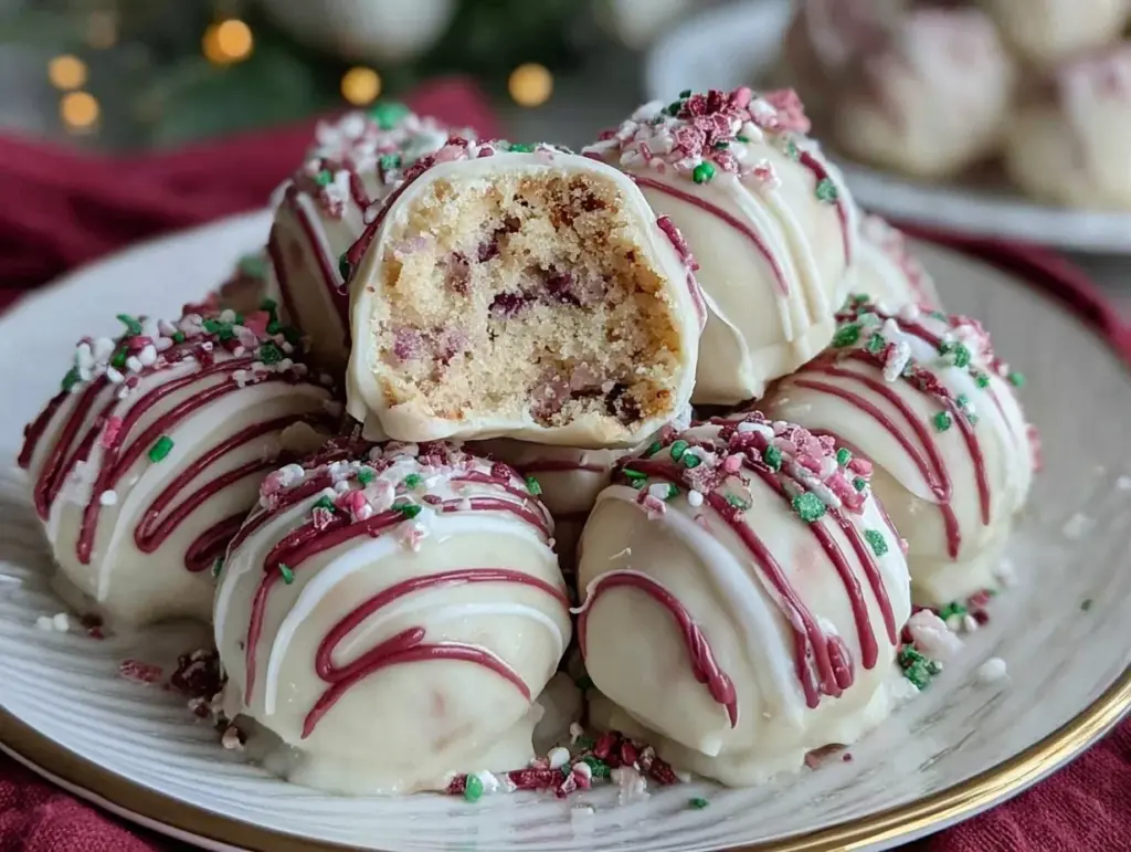 Christmas Tree Cake Truffles - featured image
