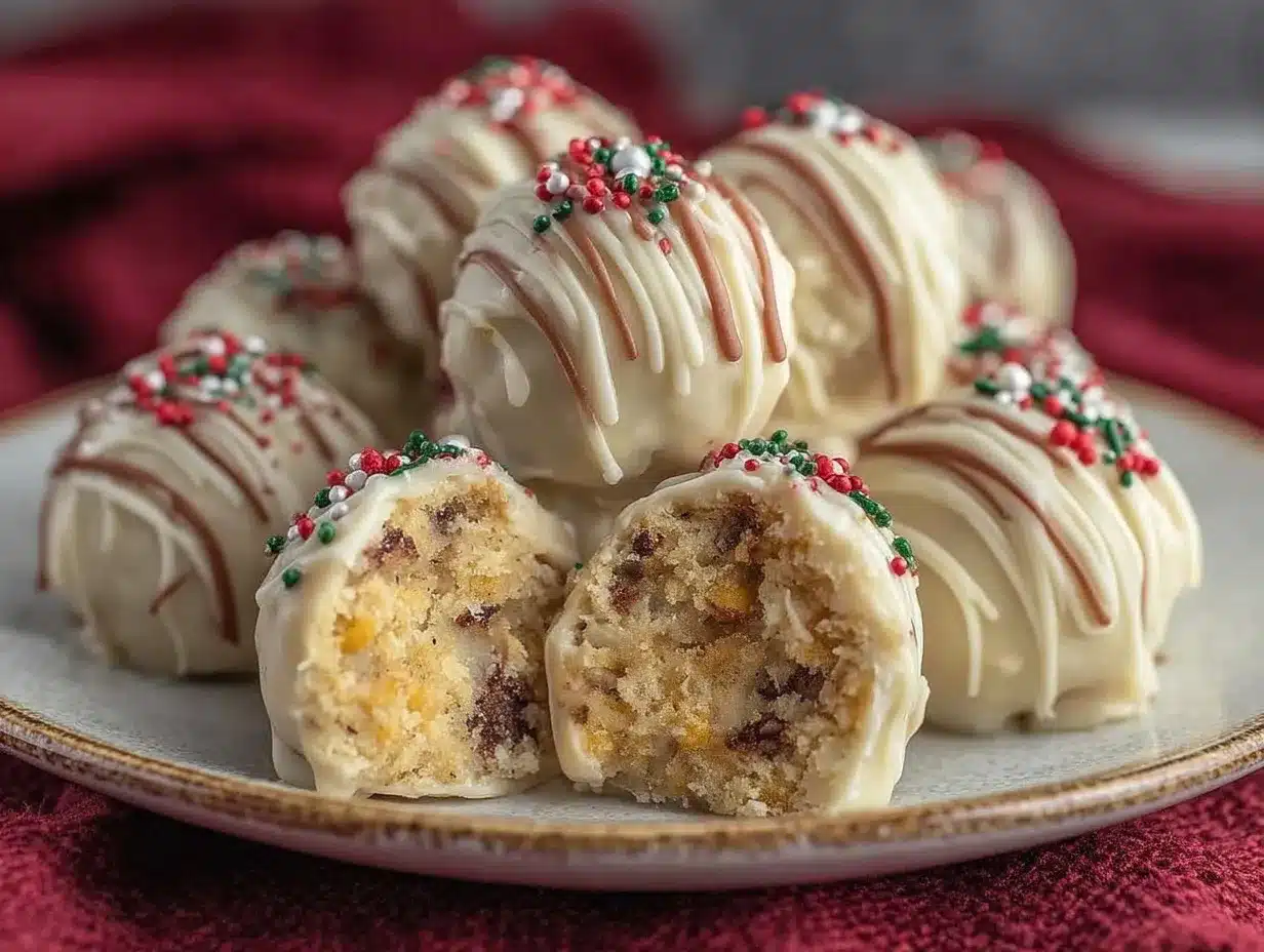 Christmas Tree Cake Truffles preparation steps