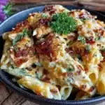 crack chicken penne pasta - featured image