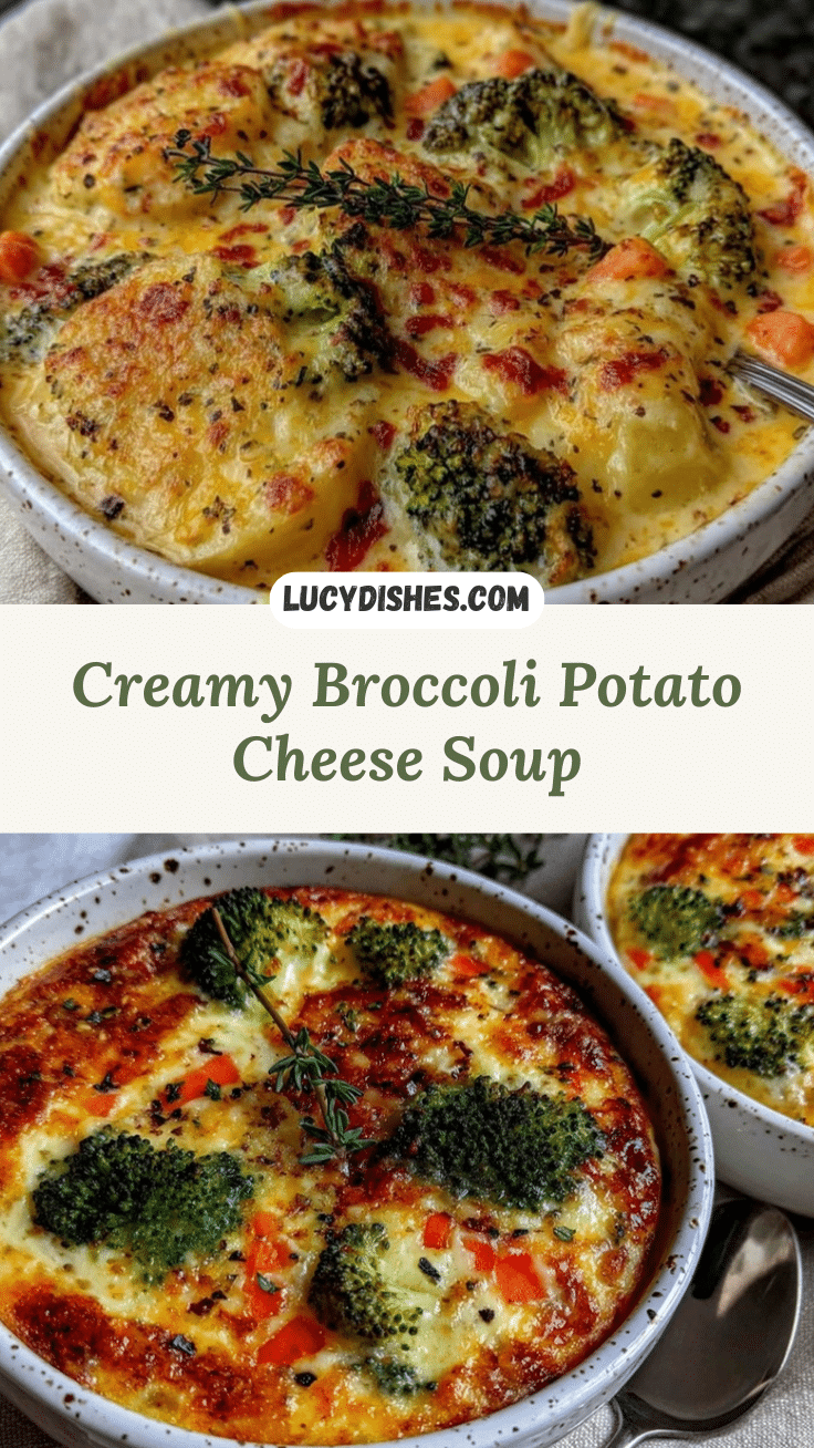 creamy broccoli potato cheese soup recipe